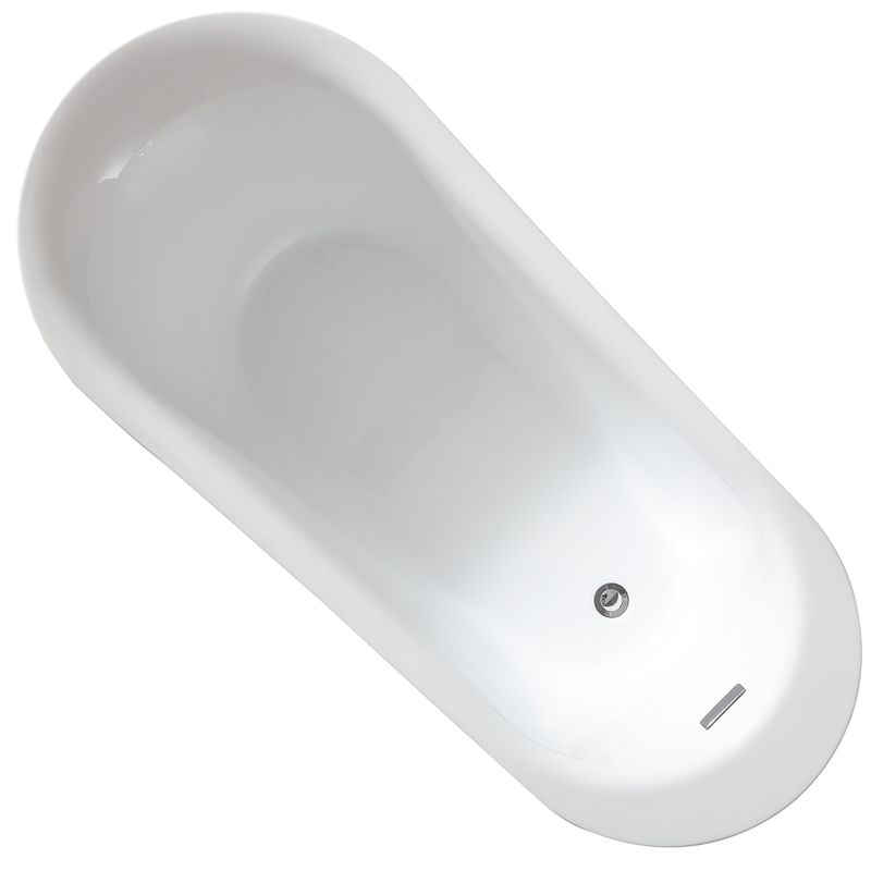 Zeya 65' x 29' x 22.38' Acrylic Freestanding Bathtub in Glossy White