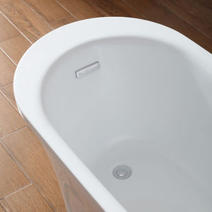 Zeya 65' x 29' x 22.38' Acrylic Freestanding Bathtub in Glossy White