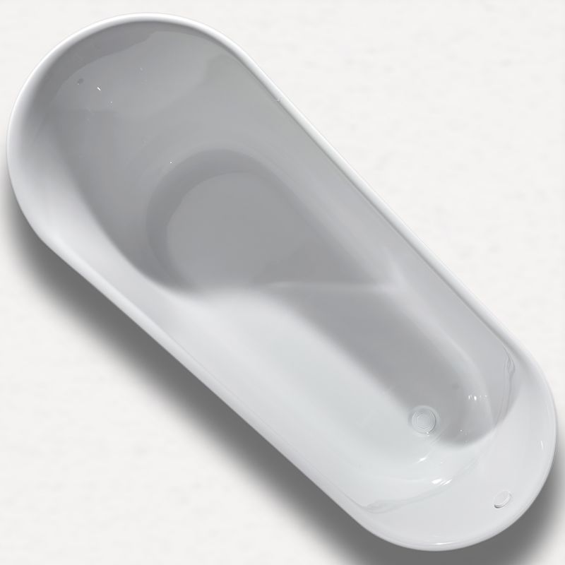 Peral 68.88' x 29.13' x 30.69' Acrylic Freestanding Bathtub in Glossy White