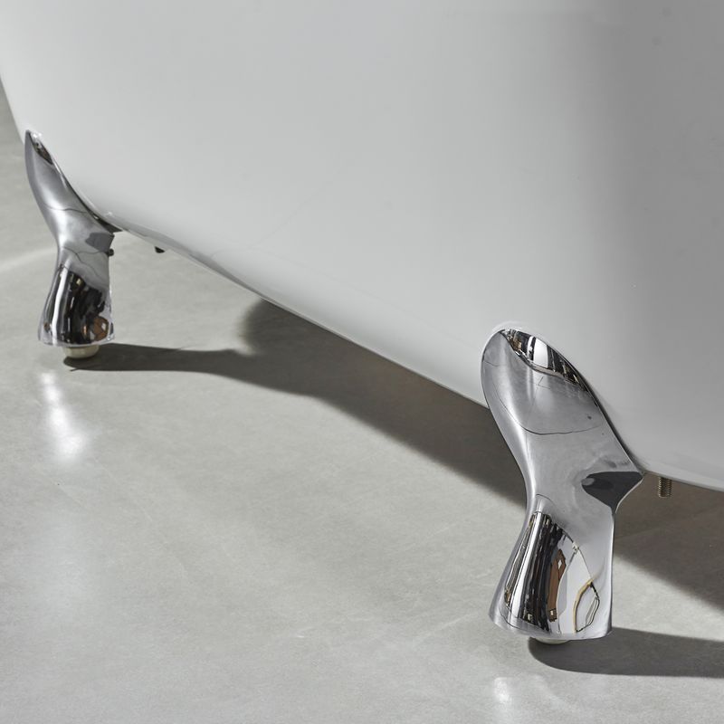 Peral 68.88' x 29.13' x 30.69' Acrylic Freestanding Bathtub in Glossy White