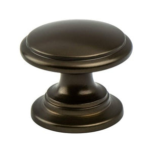 1.19' Wide Traditional Beveled Round Knob in Oil Rubbed Bronze from Adagio Collection