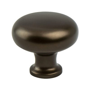 1.25' Wide Traditional Round Knob in Oil Rubbed Bronze from Adagio Collection