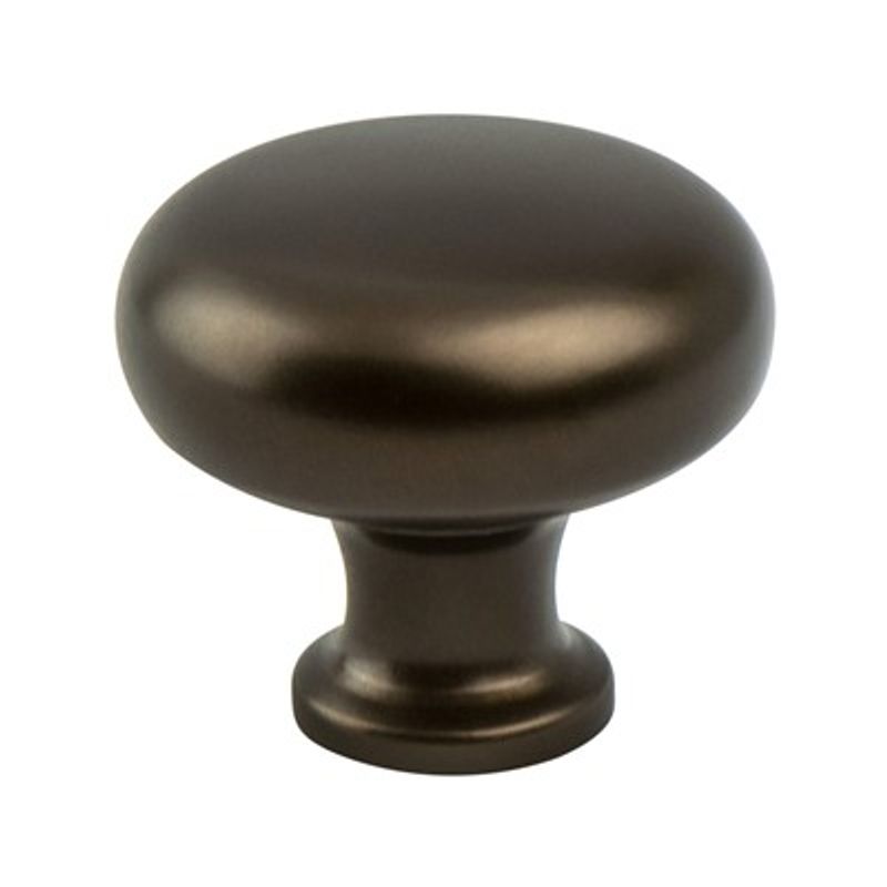 1.25' Wide Traditional Round Knob in Oil Rubbed Bronze from Adagio Collection