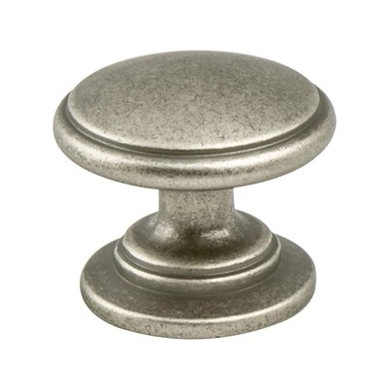 1.19' Wide Traditional Round Knob in Weathered Nickel from Advantage Plus Collection