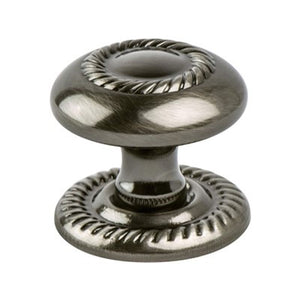 1.25' Wide Traditional Round Knob in Brushed Black Nickel from Advantage Plus Collection