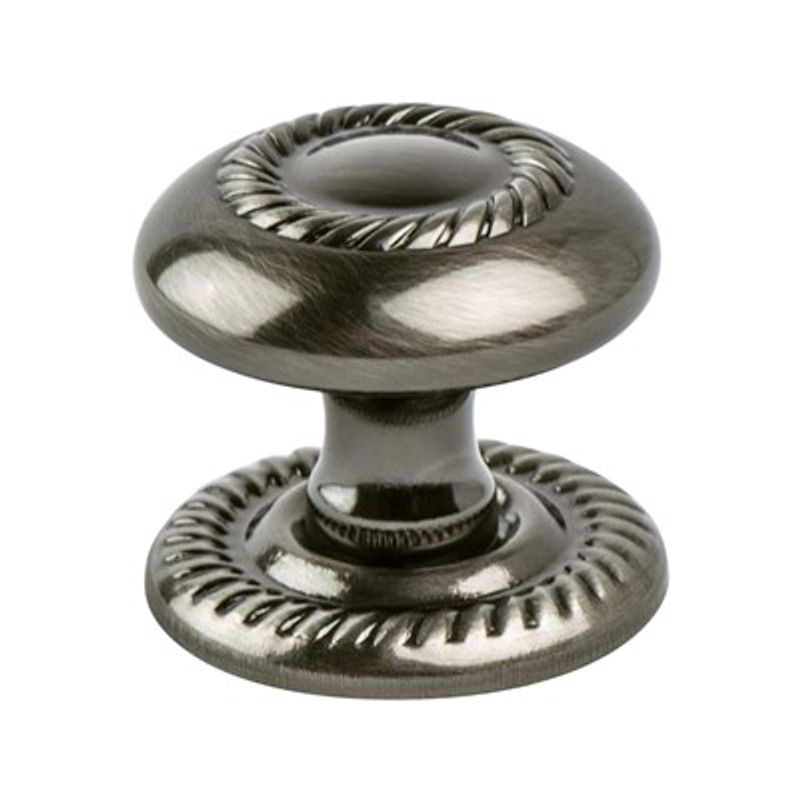 1.25' Wide Traditional Round Knob in Brushed Black Nickel from Advantage Plus Collection