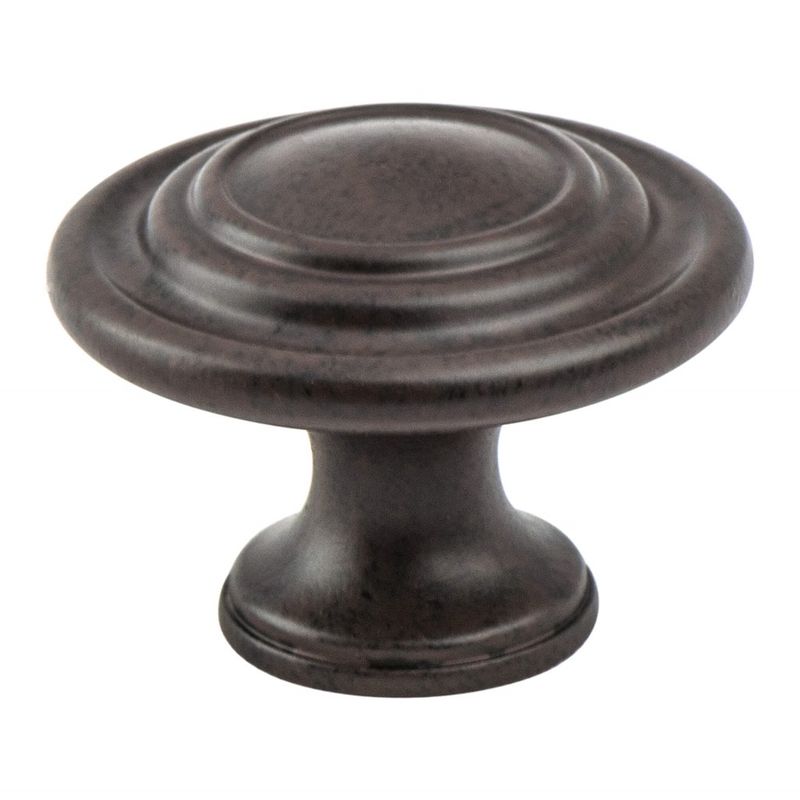 1.31' Wide Traditional Round Knob in Rust Glaze from Advantage Plus Collection