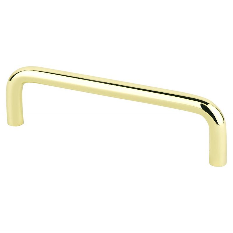4.31' Contemporary Curved Pull in Polished Brass from Advantage Plus Collection