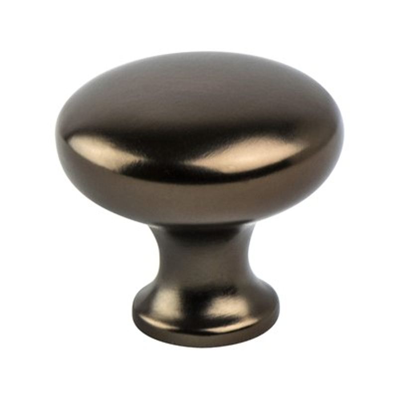 1.13' Wide Traditional Round Knob in Oiled Bronze from Advantage Two Collection