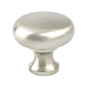 1.25' Wide Traditional Round Knob in Brushed Nickel from American Classics Collection