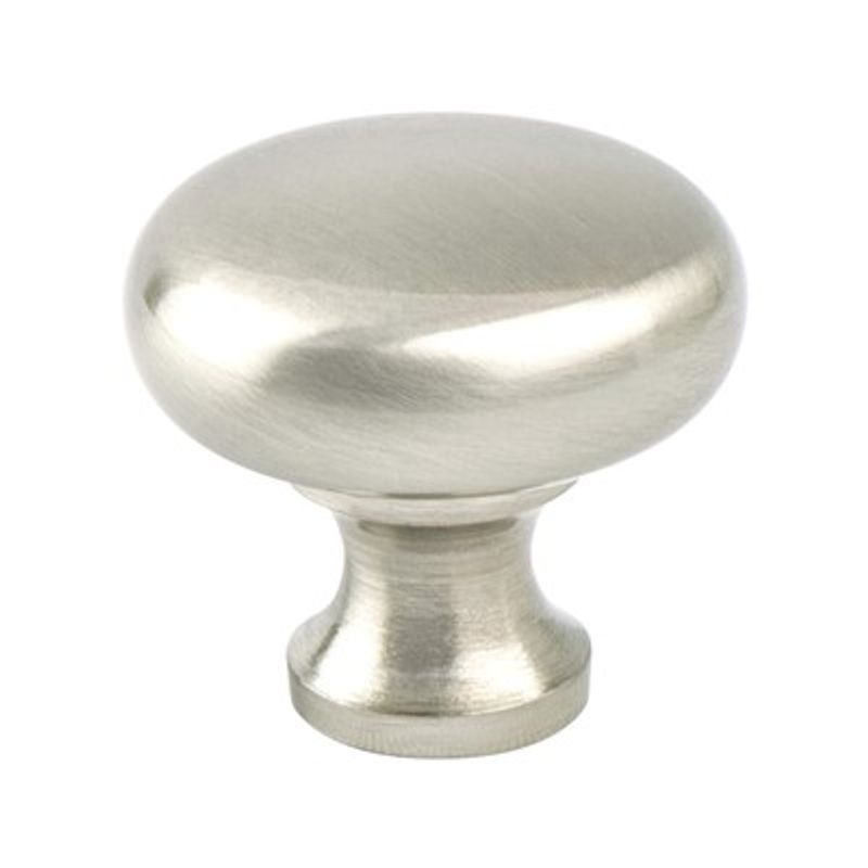 1.25' Wide Traditional Round Knob in Brushed Nickel from American Classics Collection