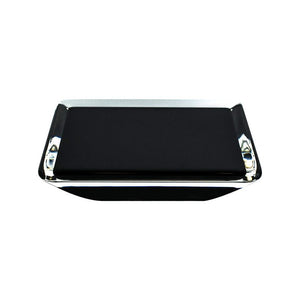 2.75' Wide Contemporary Square Knob in Transparent Black from Core Collection
