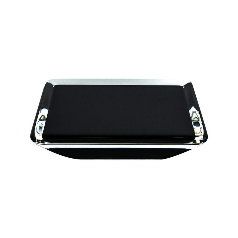2.75' Wide Contemporary Square Knob in Transparent Black from Core Collection