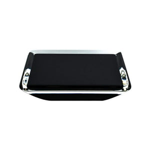 2.75' Wide Contemporary Square Knob in Transparent Black from Core Collection