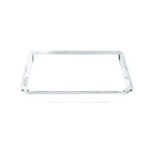 2.75' Wide Contemporary Square Knob in Transparent White from Core Collection