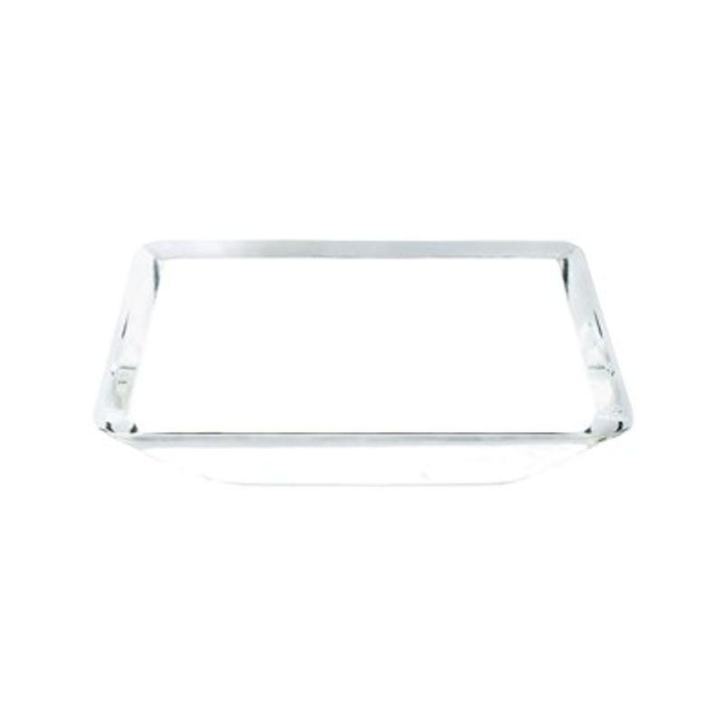 2.75' Wide Contemporary Square Knob in Transparent White from Core Collection