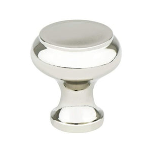 1.3' Wide Transitional Modern Round Knob in Polished Nickel from Designers' Group Collection