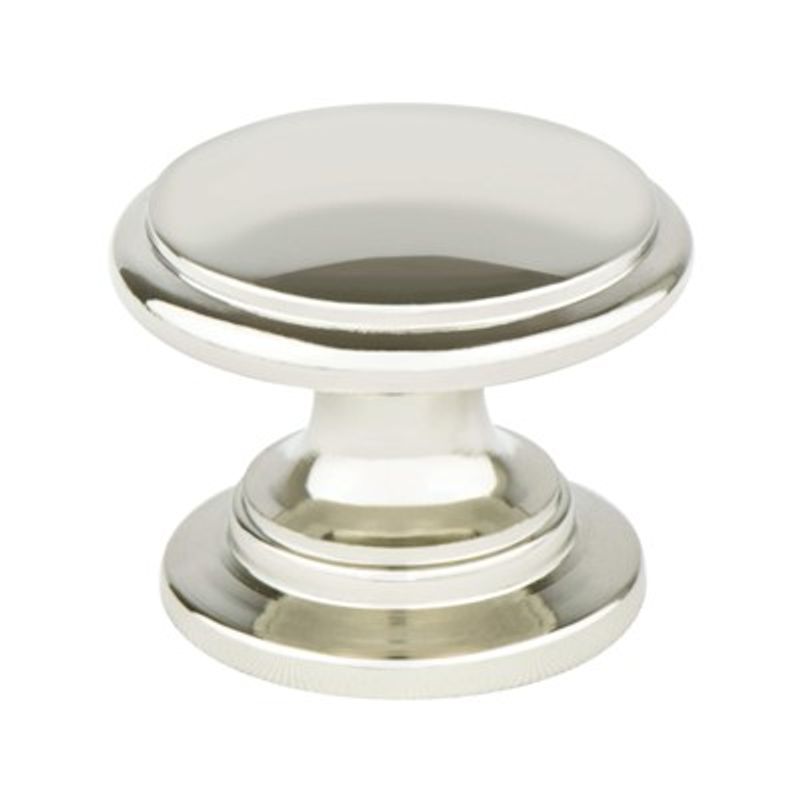 1.19' Wide Transitional Modern Round Knob in Polished Nickel from Designers' Group Collection