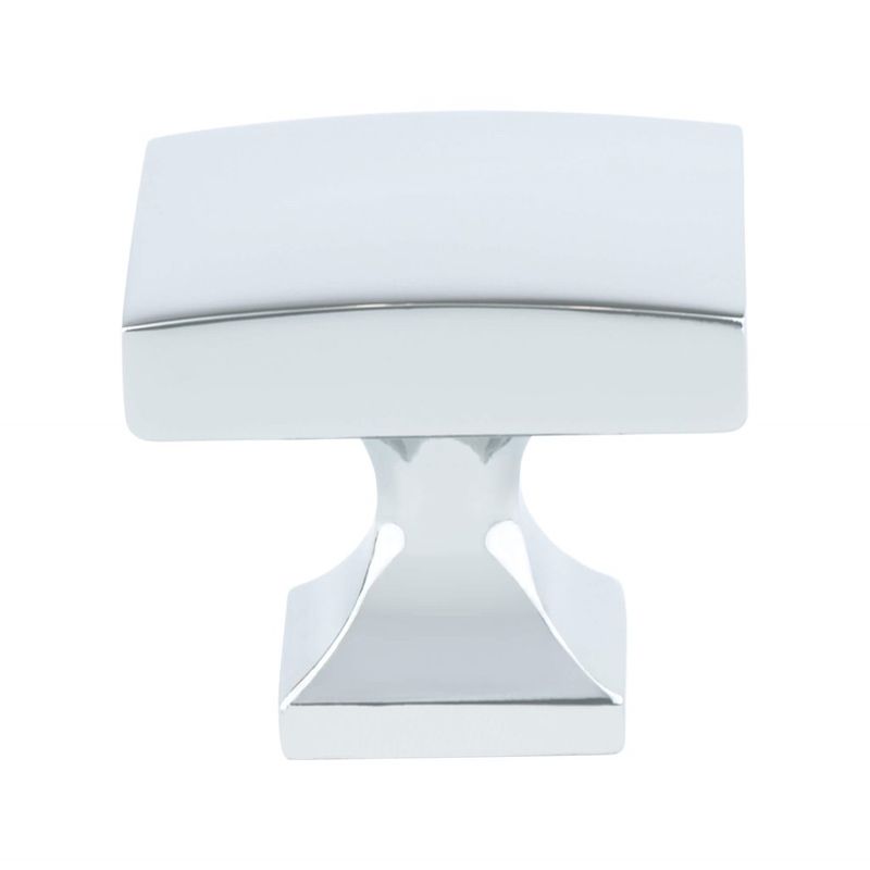 1.13' Wide Contemporary Square Knob in Polished Chrome from Epoch Edge Collection