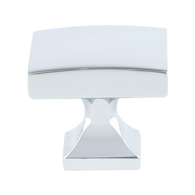 1.13' Wide Contemporary Square Knob in Polished Chrome from Epoch Edge Collection