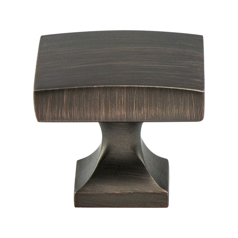 1.13' Wide Contemporary Square Knob in Verona Bronze from Epoch Edge Collection