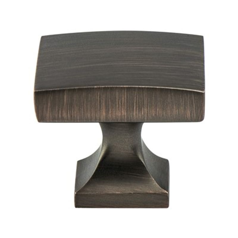 1.13' Wide Contemporary Square Knob in Verona Bronze from Epoch Edge Collection