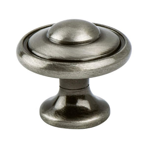 1.19' Wide Traditional Round Knob in Brushed Black Nickel from Euro Traditions Collection