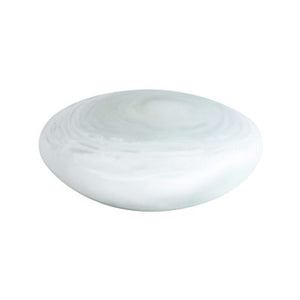 2.19' Wide Contemporary Round Knob in Opal White from Geo Collection