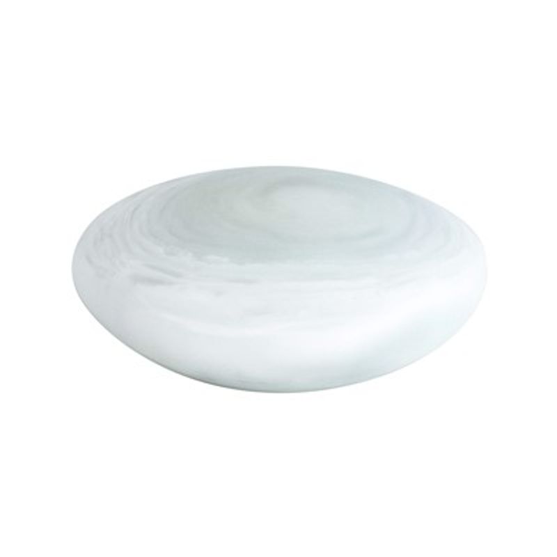 2.19' Wide Contemporary Round Knob in Opal White from Geo Collection