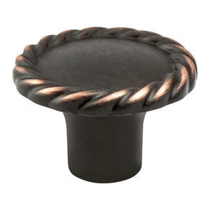 1.38' Wide Traditional Round Knob in Verona Bronze from Maestro Collection