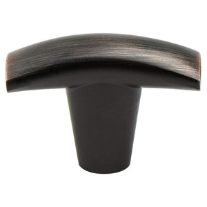 0.69' Wide Transitional Modern Classic Rectangular Knob in Verona Bronze from Meadow Collection