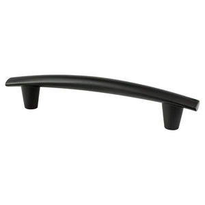 6.63' Transitional Modern Subtle Arch Pull in Matte Black from Meadow Collection