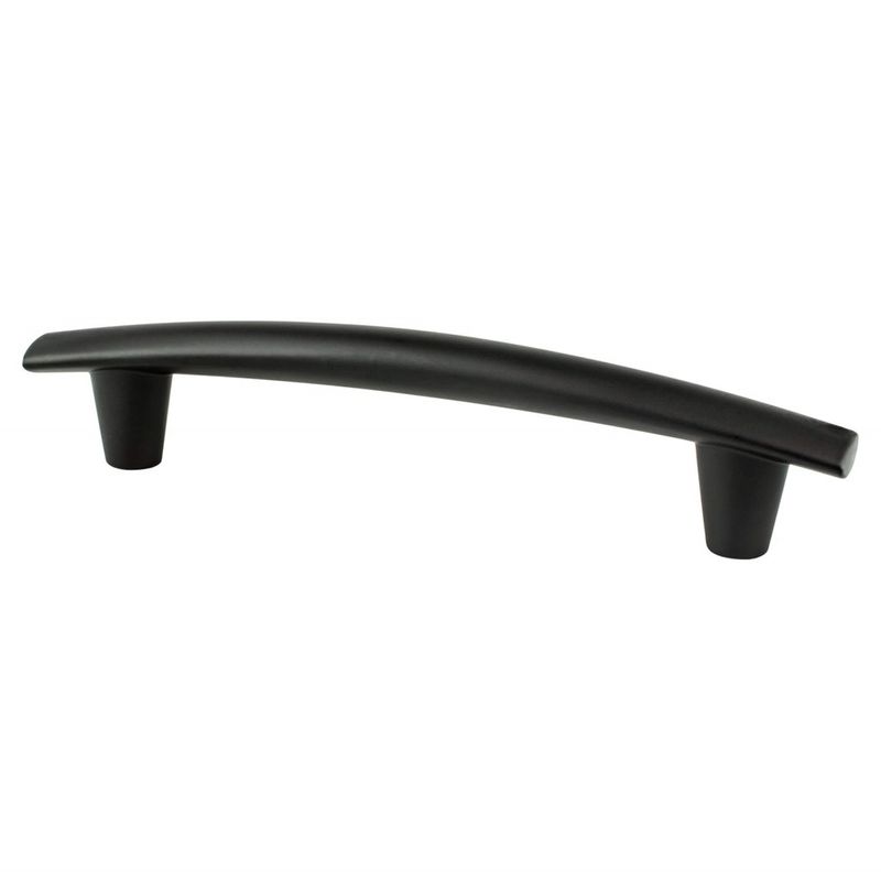 6.63' Transitional Modern Subtle Arch Pull in Matte Black from Meadow Collection