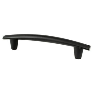 6.63' Transitional Modern Subtle Arch Pull in Matte Black from Meadow Collection
