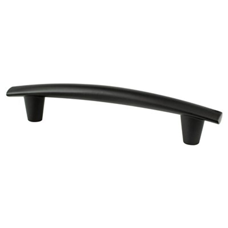 6.63' Transitional Modern Subtle Arch Pull in Matte Black from Meadow Collection