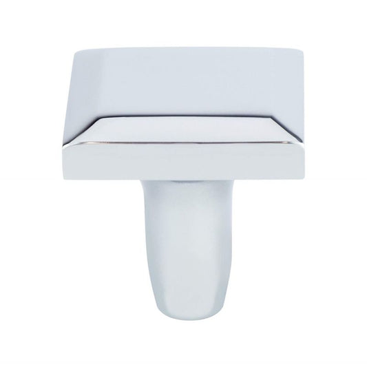 1.19" Wide Contemporary Square Knob in Polished Chrome from Metro Collection