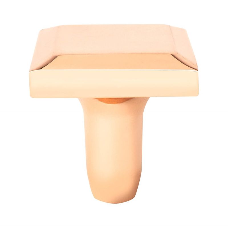 1.19' Wide Contemporary Square Knob in Polished Copper from Metro Collection