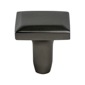 1.19' Wide Contemporary Square Knob in Slate from Metro Collection