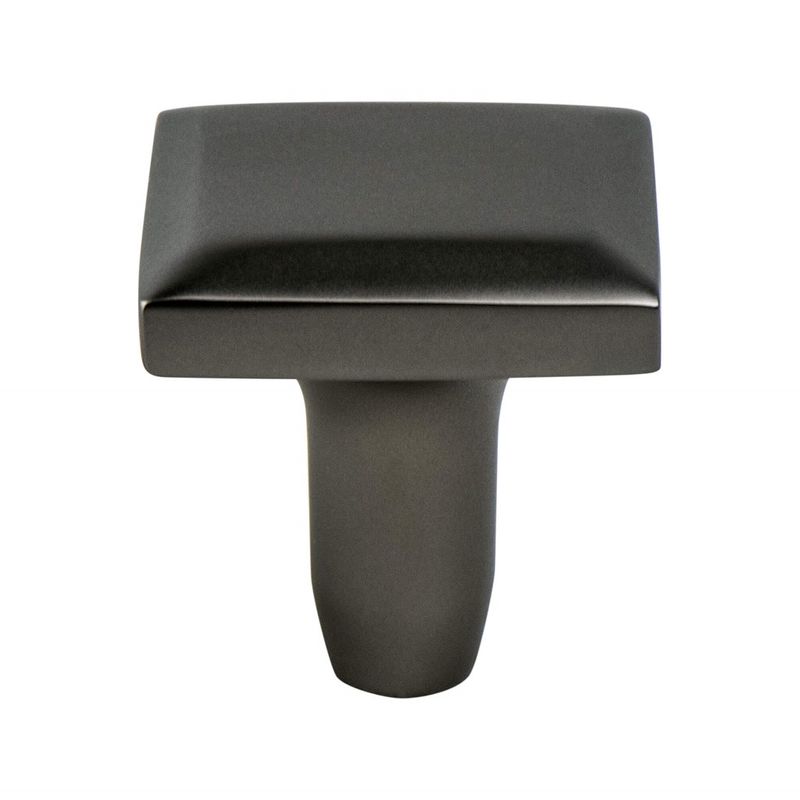1.19' Wide Contemporary Square Knob in Slate from Metro Collection