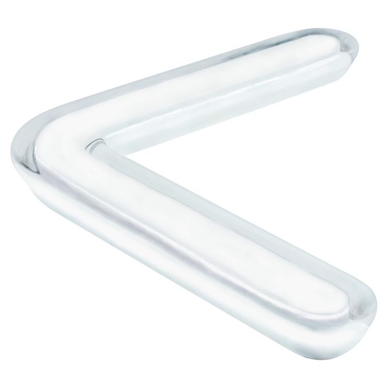 6.31' Contemporary Bent Pull in Transparent White from Next Collection