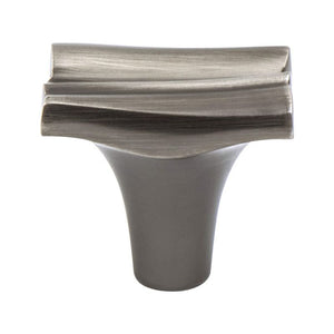 1' Wide Artisan Rectangular Knob in Brushed Tin from Puritan Collection