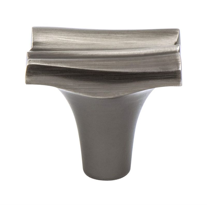 1' Wide Artisan Rectangular Knob in Brushed Tin from Puritan Collection