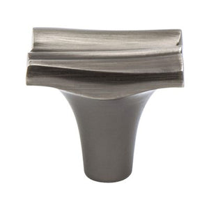 1' Wide Artisan Rectangular Knob in Brushed Tin from Puritan Collection