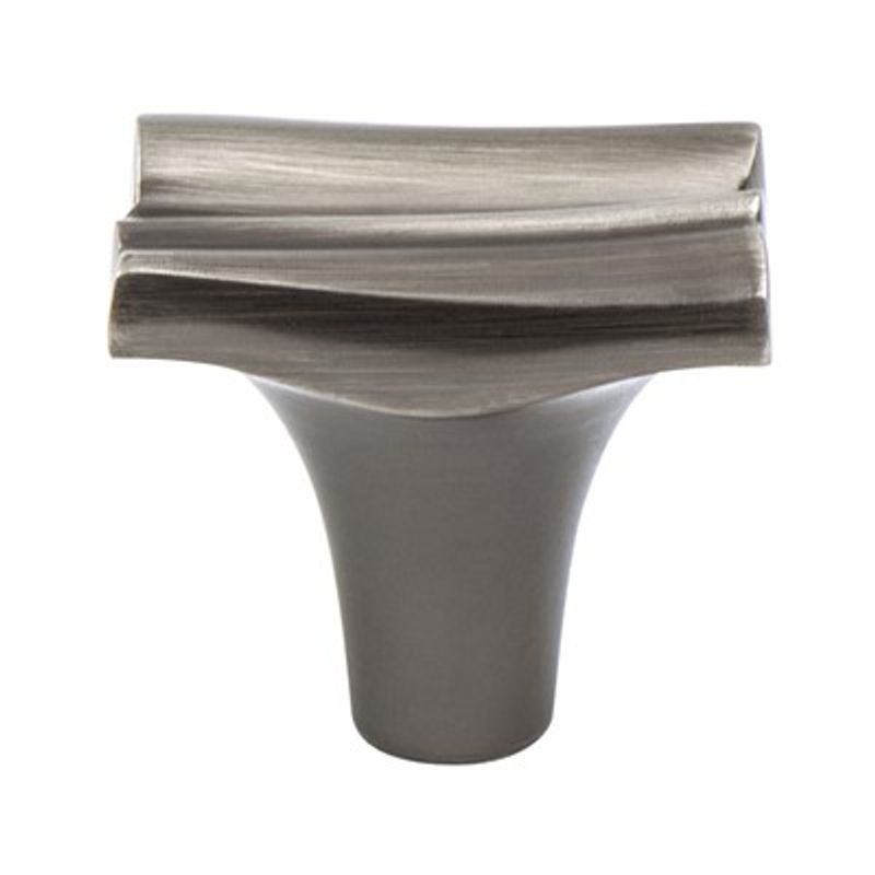 1' Wide Artisan Rectangular Knob in Brushed Tin from Puritan Collection