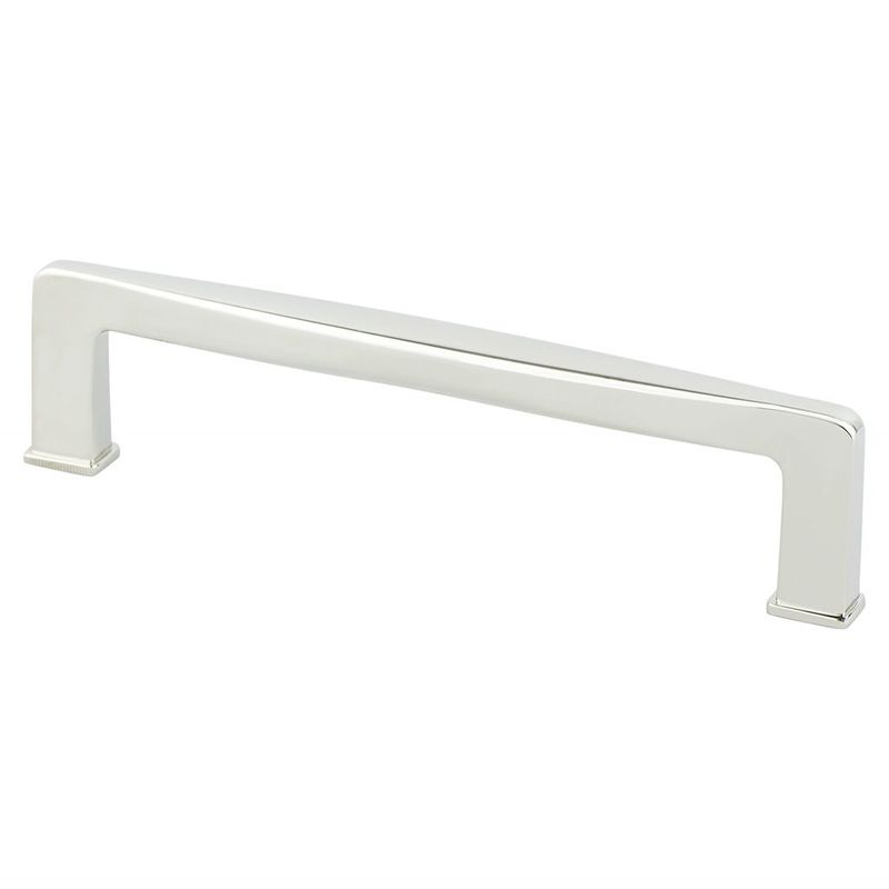 5.56' Transitional Modern Contoured Square Pull in Polished Nickel from Subtle Collection