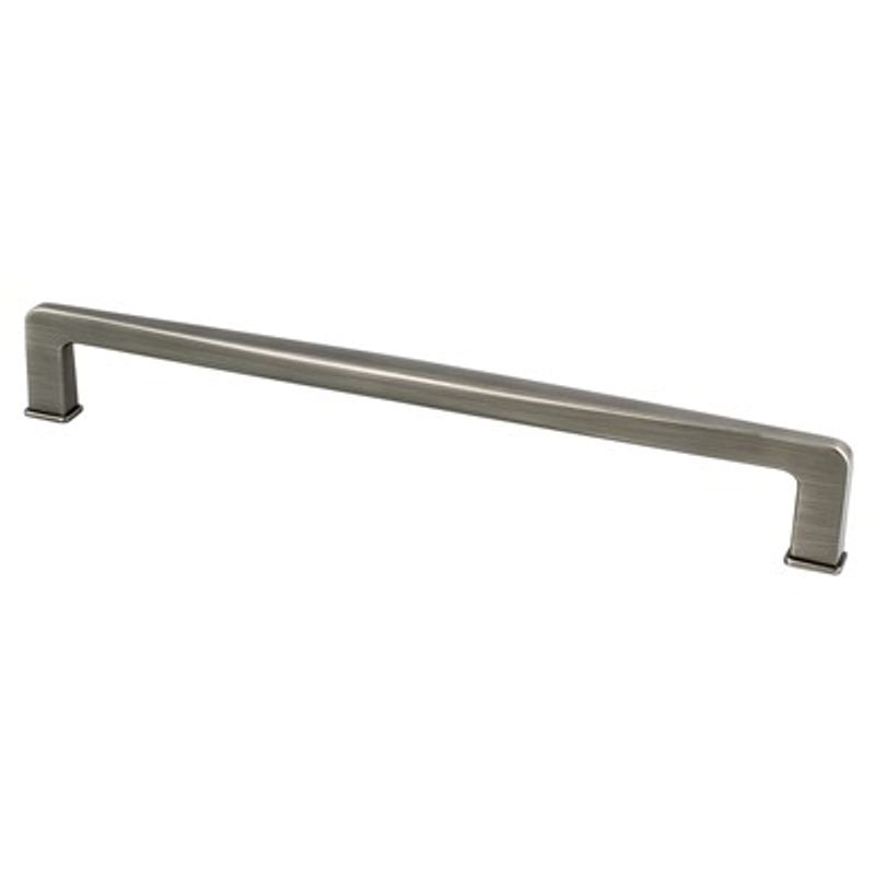 9.38' Transitional Modern Contoured Square Pull in Vintage Nickel from Subtle Collection