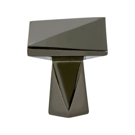 1.19" Wide Contemporary Square Knob in Black Nickel from Swagger Collection