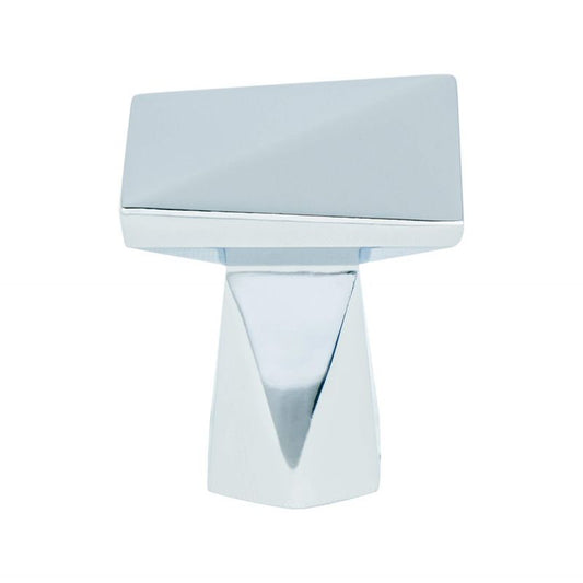 1.19" Wide Contemporary Square Knob in Polished Chrome from Swagger Collection
