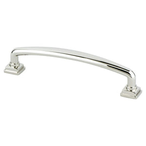 5.75' Traditional Round Arch Pull in Polished Nickel from Tailored Collection