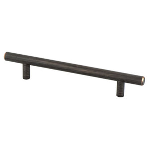 7.38' Transitional Modern Bar Pull in Verona Bronze from Tempo Collection